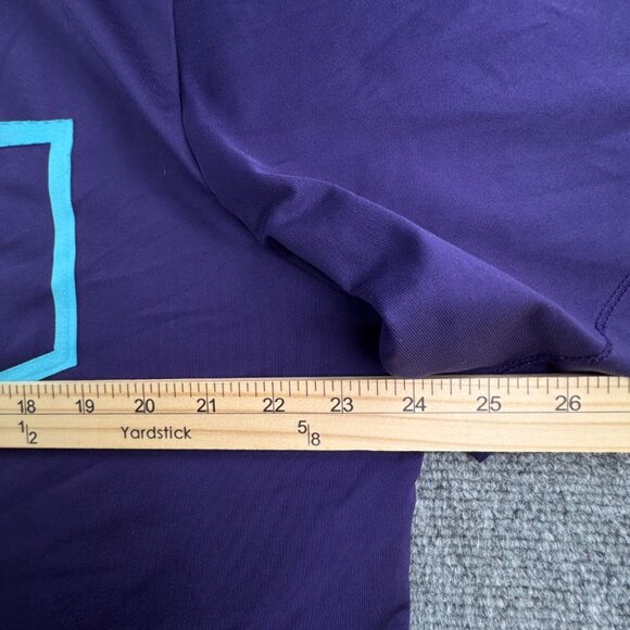 Adidas Coolmax Purple XL Short Sleeve Polo Shirt Puremotion W/ Pocket Blue - Picture 5 of 10